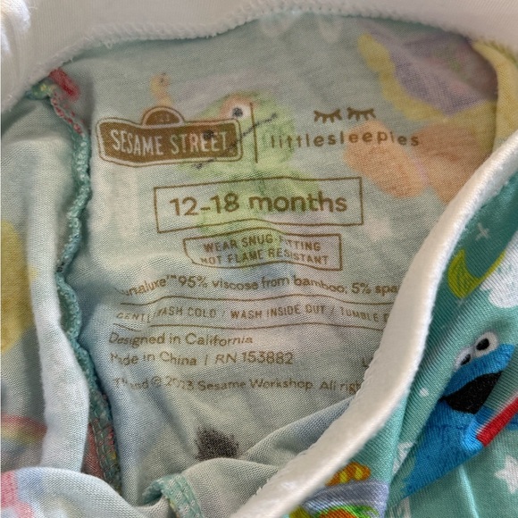 Little Sleepies Sesame Street Pajama two piece - Picture 5 of 5